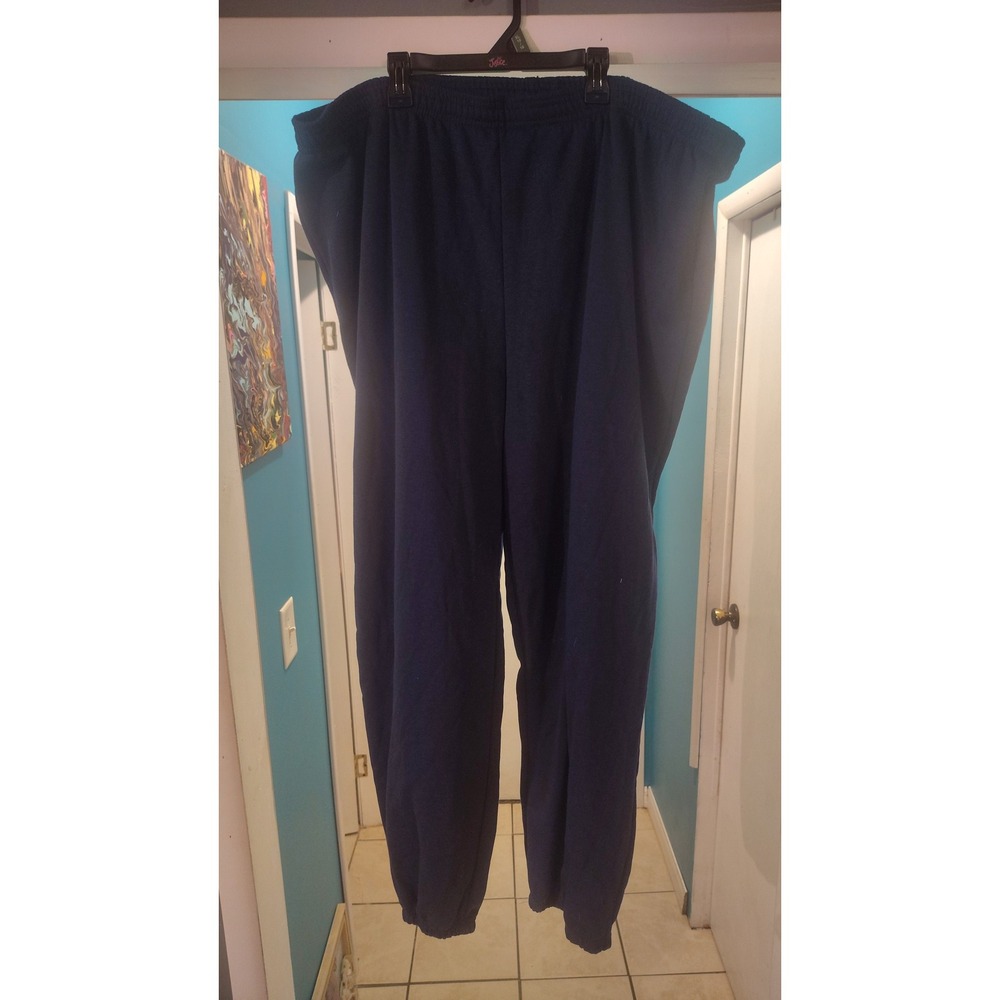 Mission Ridge Mens 2XL Navy Blue Fleece Sweatpants NWT Elastic Waist Joggers